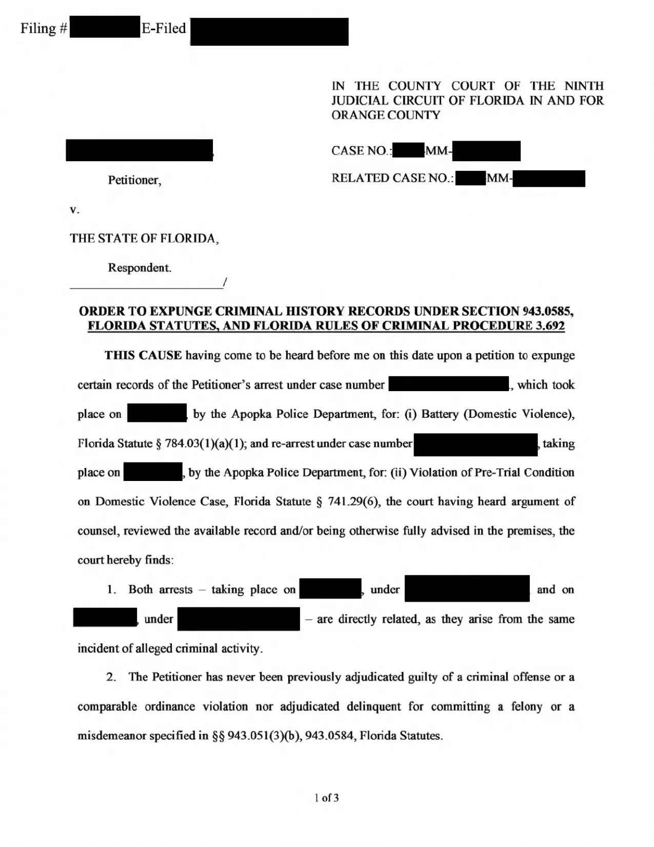 court order expungement 1467