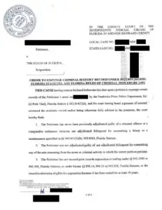 case matter 1331 court order expungement