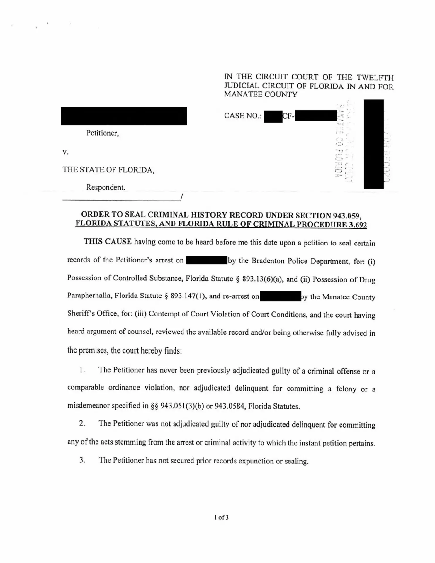 case matter 919 court order sealing