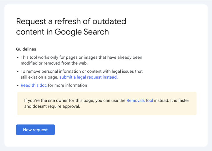 Submit the request for Google to re-crawl and update results.